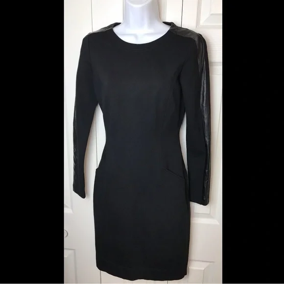 chinese dress ladies NEW Ralph Lauren Leather Trim Denim Dress Size 8  KMK Luxury Consignment